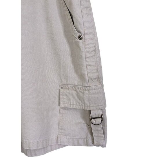 Vintage Riveted By Lee Womens Mom Jean Cargo Shorts Beige Size 22WM 5 In Inseam - Picture 3 of 7